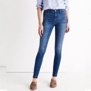 Madewell High Riser Skinny Skinny Jeans Raw Hem Hammond 25X28